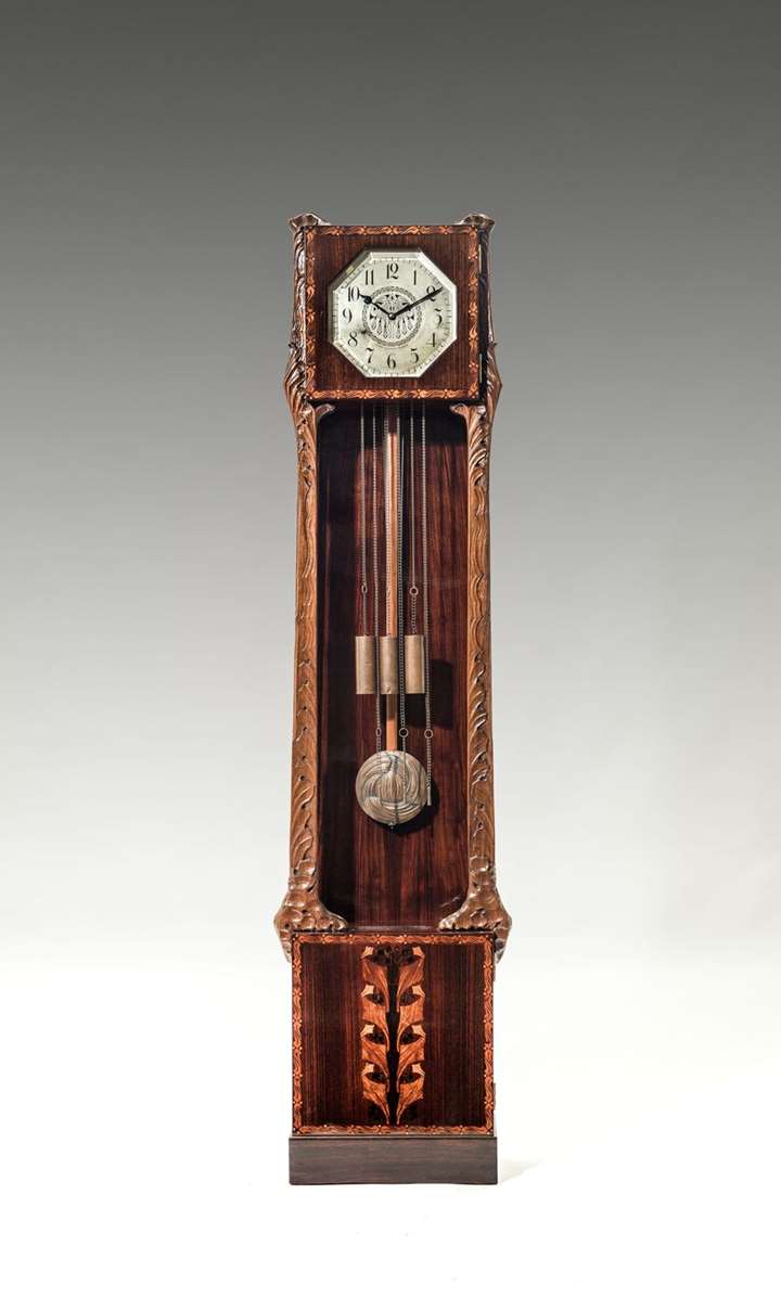 LONG CASE CLOCK "MÜNCHEN“ from
FURNITURE FOR A GENTLEMEN’S STUDY
consisting of: bookcase, desk and chair, side table, long case clock

